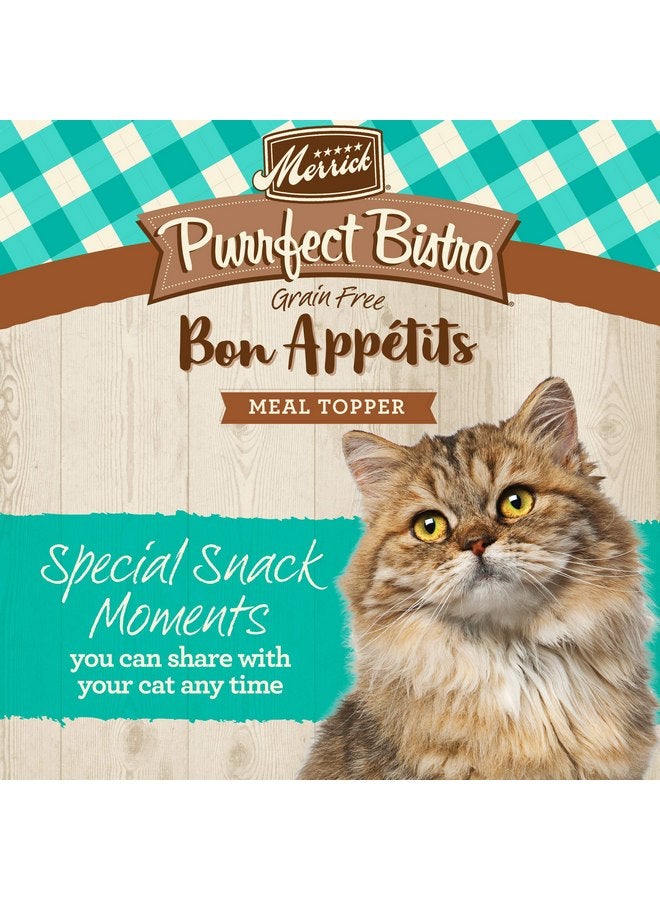 ميريك طعام القطط الرطب الفاخر الخالي من الحبوب من Merrick Purrfect Bistro Bon Appetits، وصفة السلمون مع قطع اللحم في الصلصة - (عبوة من 24 كيسًا) 3 أونصة - Image 2