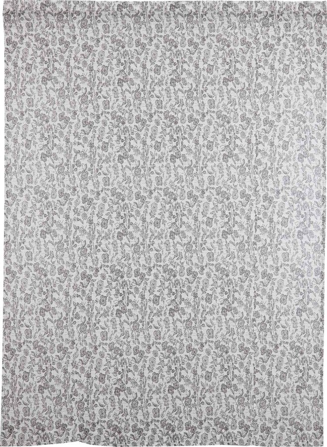 Piper Classics Gray Gables Floral Shower Curtain, 72" L x72 W, Gray and Soft White Botanical Print, Country Cottage, Vintage Farmhouse Bathroom Décor, Bath Tub Curtain - Image 3