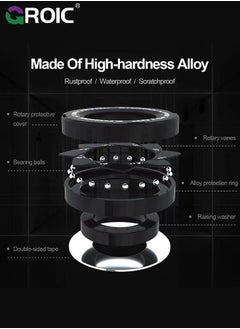 GROIC Black Auto Spin Push to Start Button Cover Rotary Car Engine Stop  - Image 3