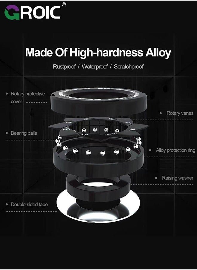 GROIC - Black Auto Spin Push to Start Button Cover Rotary Car Engine Stop - Image 1