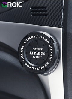 GROIC Black Auto Spin Push to Start Button Cover Rotary Car Engine Stop  - Image 1