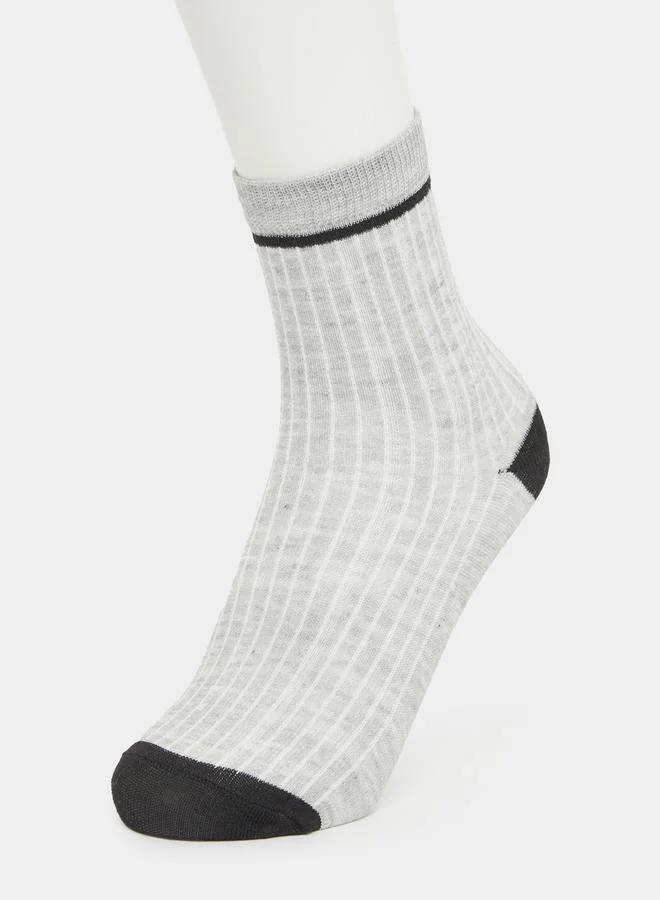Styli Set of 5 - Striped Detail Crew Socks