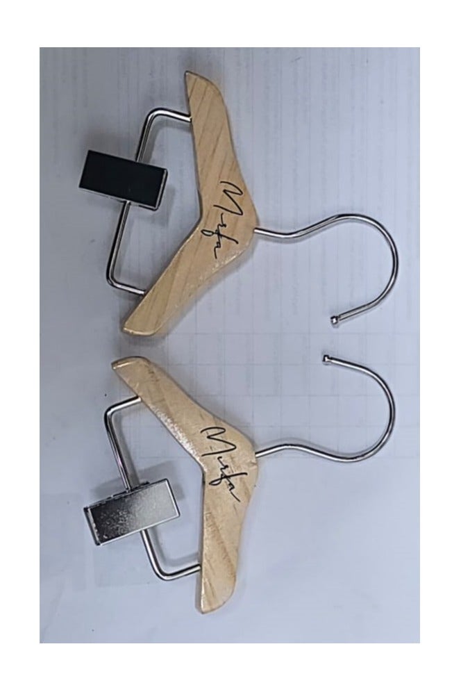 MIRFA Pet Clothes Mini Hangers - Light Wood (Pack of 2) - Image 2