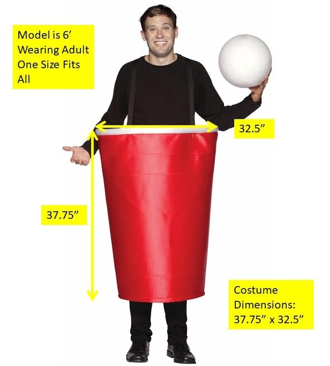 Rasta Imposta Beer Pong Cup Costume, Red, One Size - Image 2