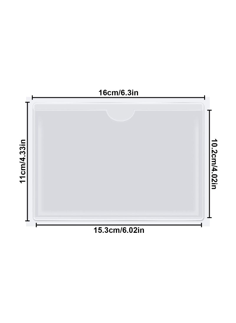 KASTWAVE - Self-Adhesive Index Card Pockets with Top Open for Loading - Ideal Card Holder for Organizing and Protecting Your Index Cards - Crystal Clear Plastic, 4.33 x 6.3 Inches 30-Pack - Image 1