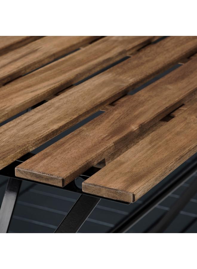 زبون طاولة خارجية، مصبوغة باللون الأسود/البني الفاتح، 100×54 سم - Image 2