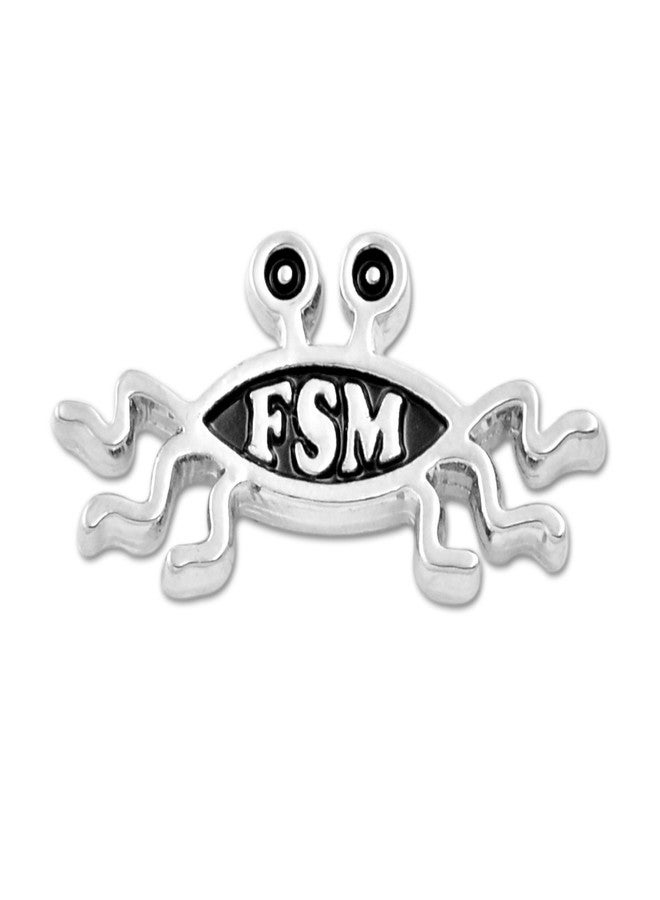 EvolveFISH FSM Flying Spaghetti Monster Lapel Pin - [Silver][1" Wide]