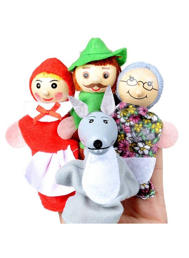 Little Red Riding Hood Finger Puppet Story Toy, Storytelling Theater Doll For Toddlers Kids (Little Red Riding Hood)  - Image 1