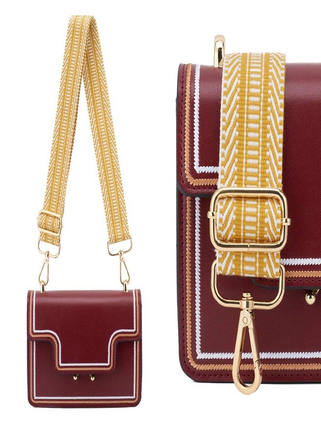 ZOOEASS Wide Shoulder Strap Adjustable Replacement Belt Guitar Style Crossbody Bag Handbag Strap Multicolor Canvas Straps(Wide:1.4in) (Color2) - Image 4
