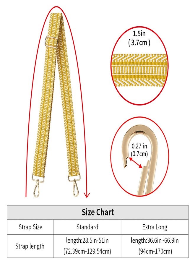 ZOOEASS Wide Shoulder Strap Adjustable Replacement Belt Guitar Style Crossbody Bag Handbag Strap Multicolor Canvas Straps(Wide:1.4in) (Color2) - Image 5