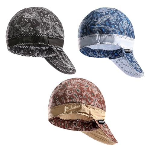 Fullsheild Reversible Welding Cap OneSize Flame Resistant Cotton Welder Hat Hood FR High Crown 3 pcs - Image 1