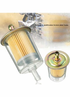 Y&D 3/8" Universal Fuel Filters Industrial Tractors Cars Trucks Motorcycles Gas Powered Engine Inline Line(5 Pack)  - Image 2