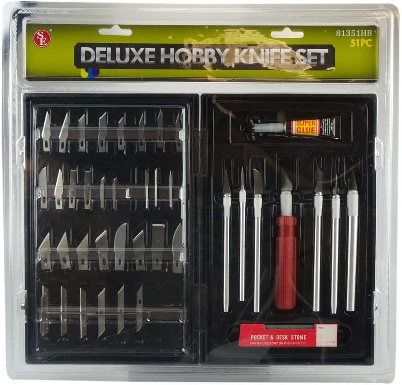 SE 51-Piece Deluxe Hobby Knife Set - 81351HB - Image 2