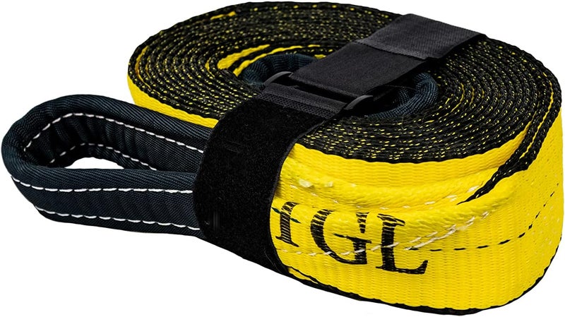 TGL Heavy Duty Tow Strap with Loops, 3" x 20', 30,000 lb Break Strength, Reinforced Loops - Emergency Strap for Truck, UTV, ATV - Compatible with Jeep Accessories, Ford, Toyota. - Image 1