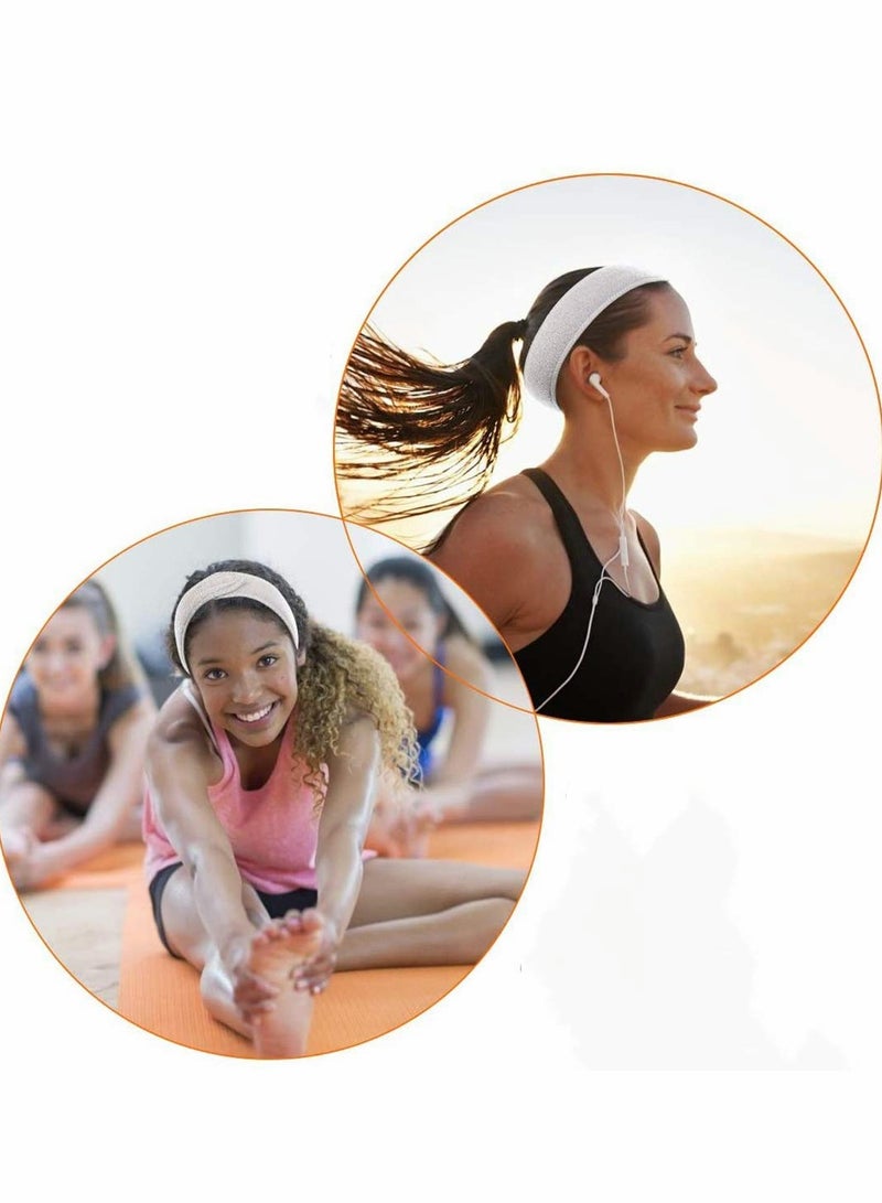 KASTWAVE 3 PCS Spa Facial Headband Make up Hair Band, Terry Cloth Headband, StretchTowel for Sport Yoga Shower - Image 3