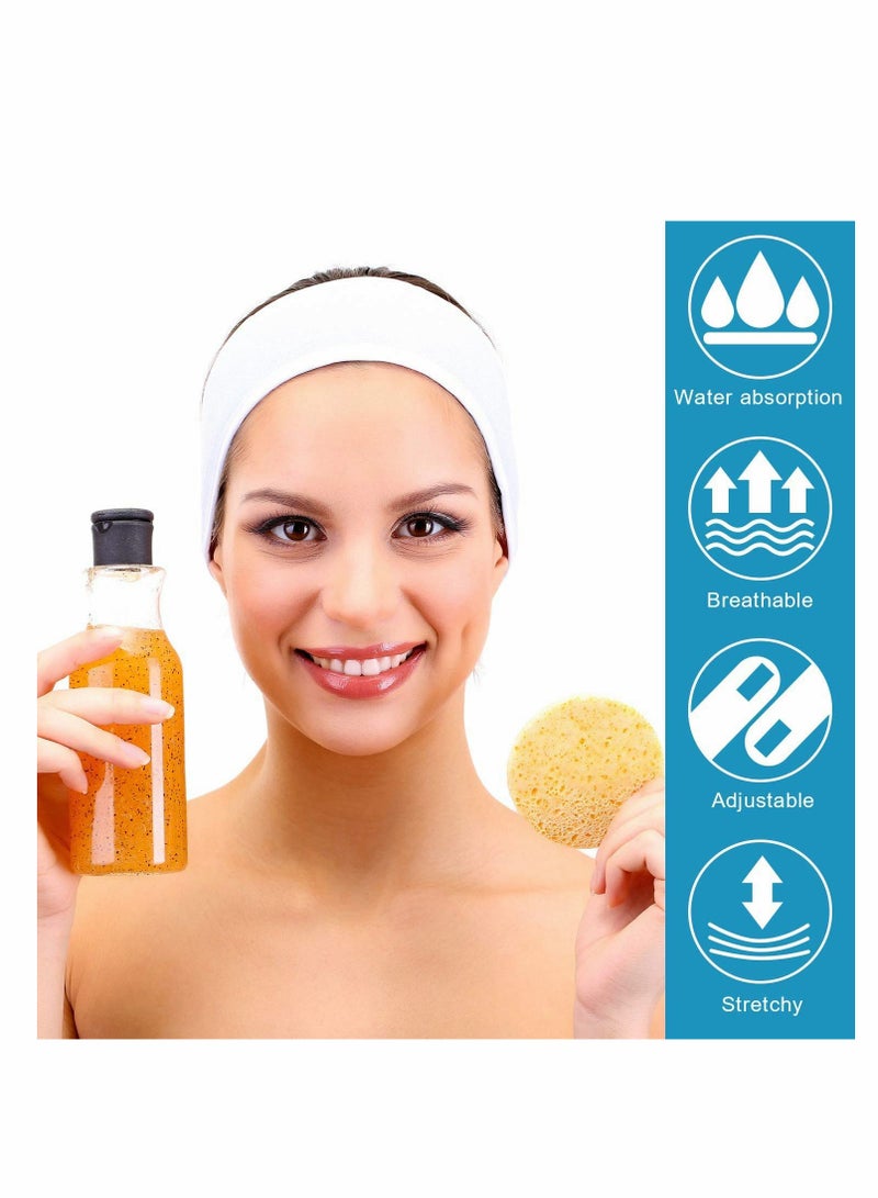 KASTWAVE 3 PCS Spa Facial Headband Make up Hair Band, Terry Cloth Headband, StretchTowel for Sport Yoga Shower - Image 4