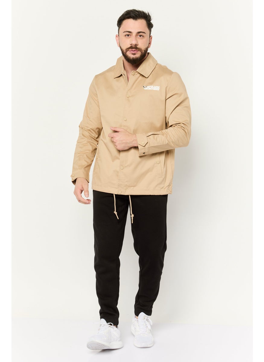 SKECHERS - Men Sportswear Fit Long Sleeve Outdoor Woven Jacket, Tan - Image 1