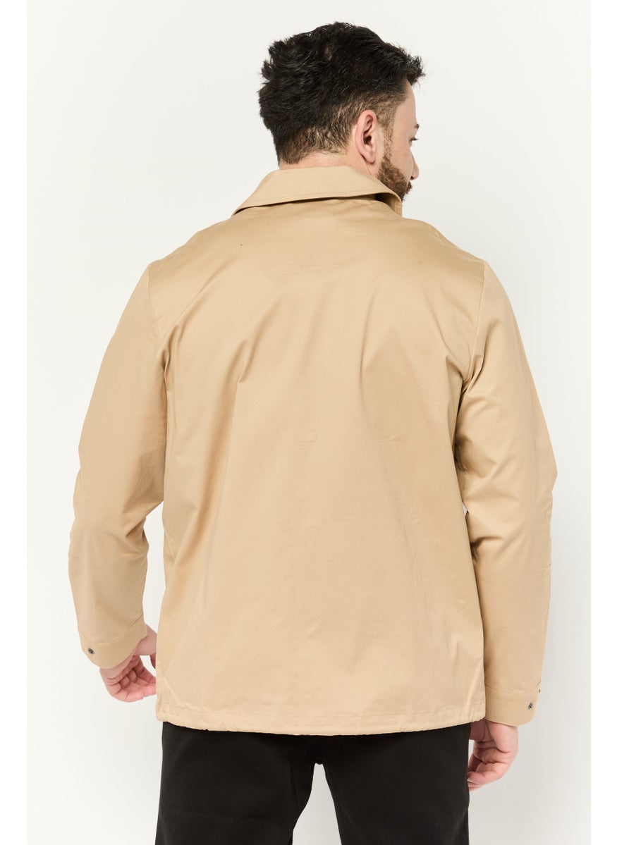 SKECHERS - Men Sportswear Fit Long Sleeve Outdoor Woven Jacket, Tan - Image 1
