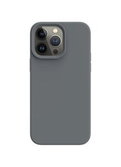 AKSESORY iPhone 13 Pro Max Grey Case 6.7” – Silicone Shockproof Slim Fit Cover | Soft Touch, Anti-Scratch, Durable Protective Phone Case for Apple iPhone 