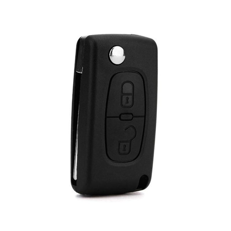 Black Foldable Remote Key Shell Case with Battery Holder Easy Installation - Image 3