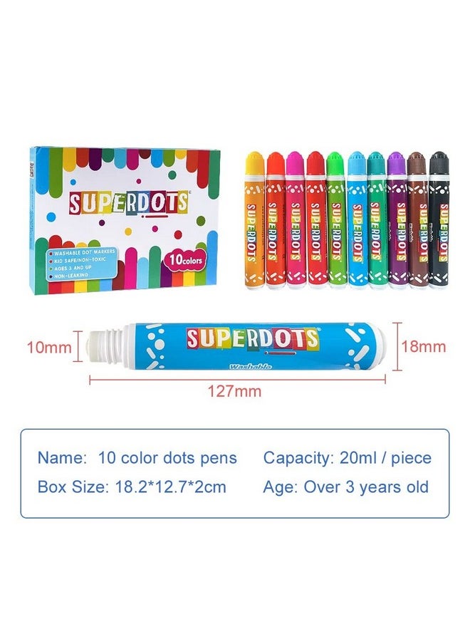deziine deziine�10 Colors Washable Dot Markers for Toddlers and Kids� Bingo Daubers Dot Paint Toddler Art Supplies.  - Image 3