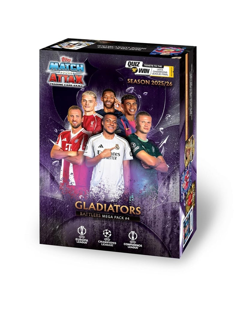 توبس لعبة بطاقات التداول والتحصيل Topps UEFA Champions League Match Attax 2025-26 (الحزمة الضخمة: المصارعون - المقاتلون) - Image 1