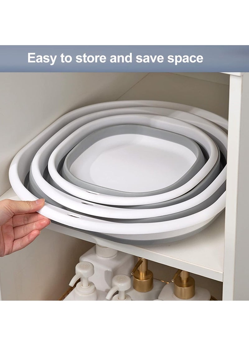 TRASSLE Collapsible Tub Wash Basin Laundry Tub 3 Pack Collapsible Laundry Baskets Foldable Dish Tub Plastic Washtub Space Saving Storage Container for Dishing, Fruit, Camping, Laundry, Hiking & Home - Image 5