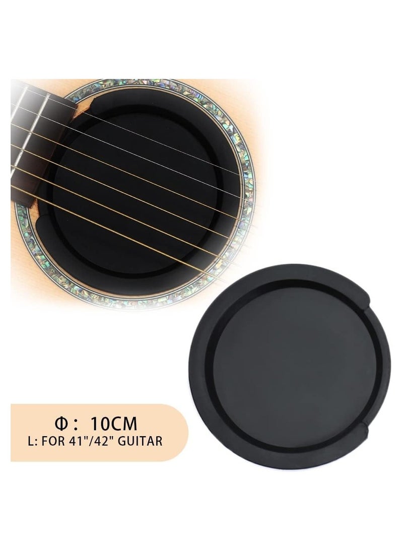 SOLDOUT Guitar Sound Hole Cover Block Silencer Silicone for Classical Guitar Acoustic Folk Guitar Black (10cm)  - Image 2