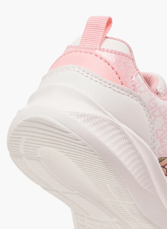 Barbie Girls Printed Sneakers with Hook and Loop Closure