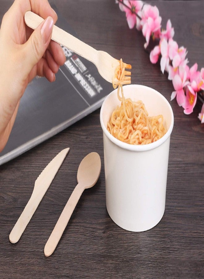 Jamboree!!! Jamboree Disposable Wooden Forks Natural Wood Biodegradable Utensils Cutlery Eco-Friendly, Forks forWedding, Birthdays, Travel & All Multi Purpose Disposable Wooden Forks Disposable (100 Pack) - Image 4