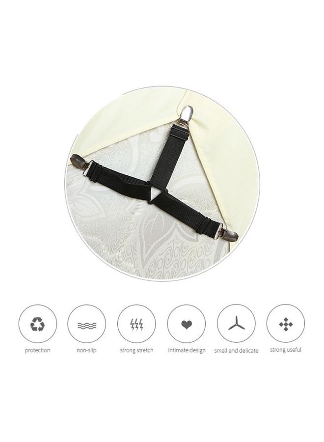 NIBEMINENT Adjustable Bed Sheet Fastener Combination White/Gold  - Image 4