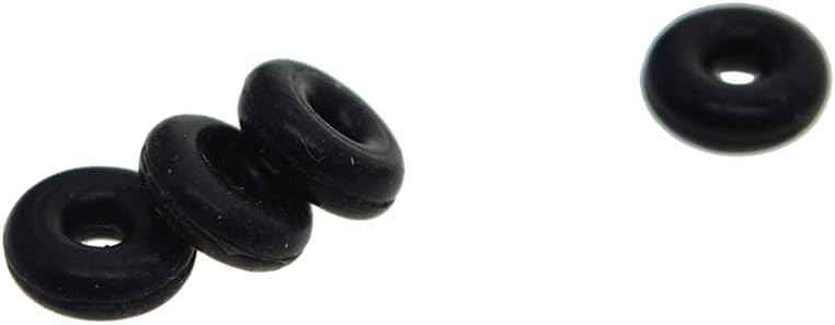 klarako 100 Pcs Silicone Rubber Stoppers Ring Bead Charms Bracelets Compatible for Use Alone Or With Clip Lock Spacer Charm - Black - Image 3