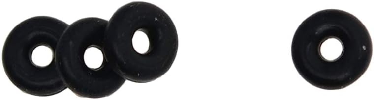 klarako 100 Pcs Silicone Rubber Stoppers Ring Bead Charms Bracelets Compatible for Use Alone Or With Clip Lock Spacer Charm - Black - Image 4