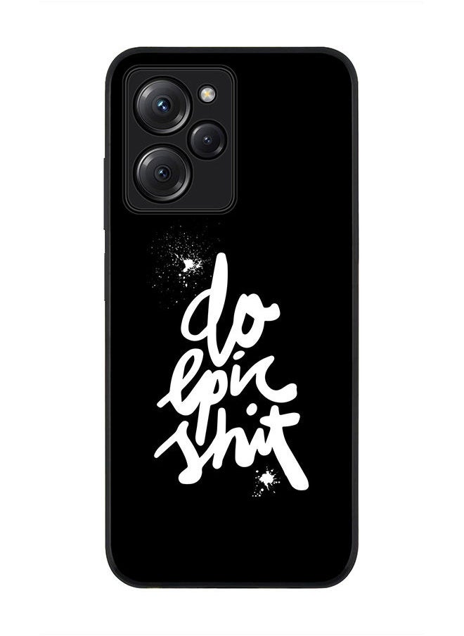 Stylizedd - Rugged Black edge case for Poco X5 Pro Slim fit Soft Case Flexible Rubber Edges Anti Drop TPU Gel Thin Cover - Epic - Image 1