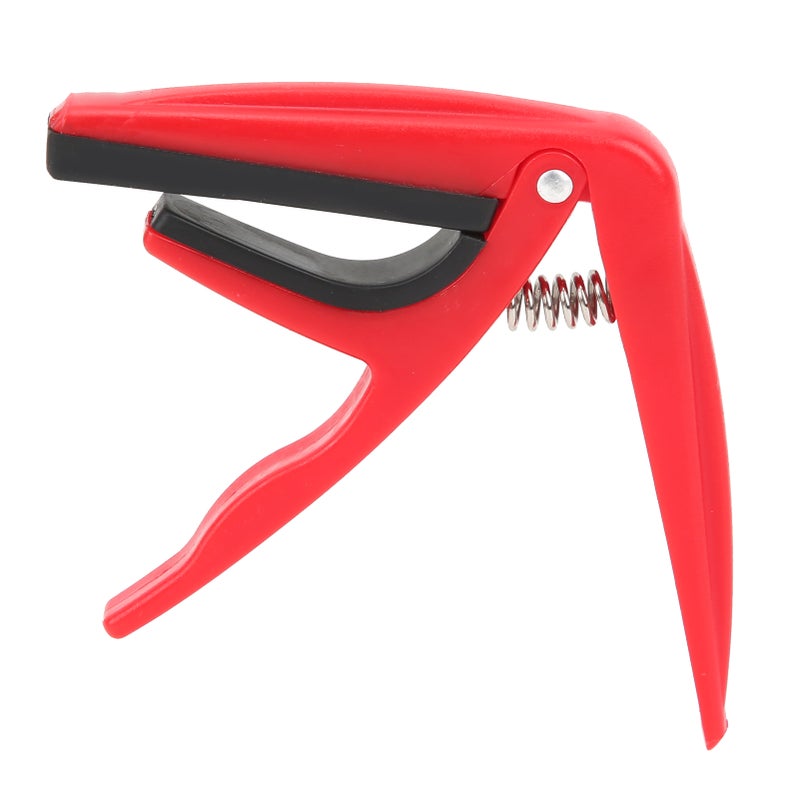 Ukulele Capo Plastic Pitch Adjustment Tool with Spring Stringed Instrument AccessoriesRed - Image 1