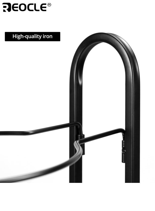 ريوكل رف تخزين ثلاث طبقات لكريات الرياضة رف عرض متين لكرة السلة كرة القدم الكرة الطائرة حديد متين مناسب لغرف المعيشة الجراجات - Image 4