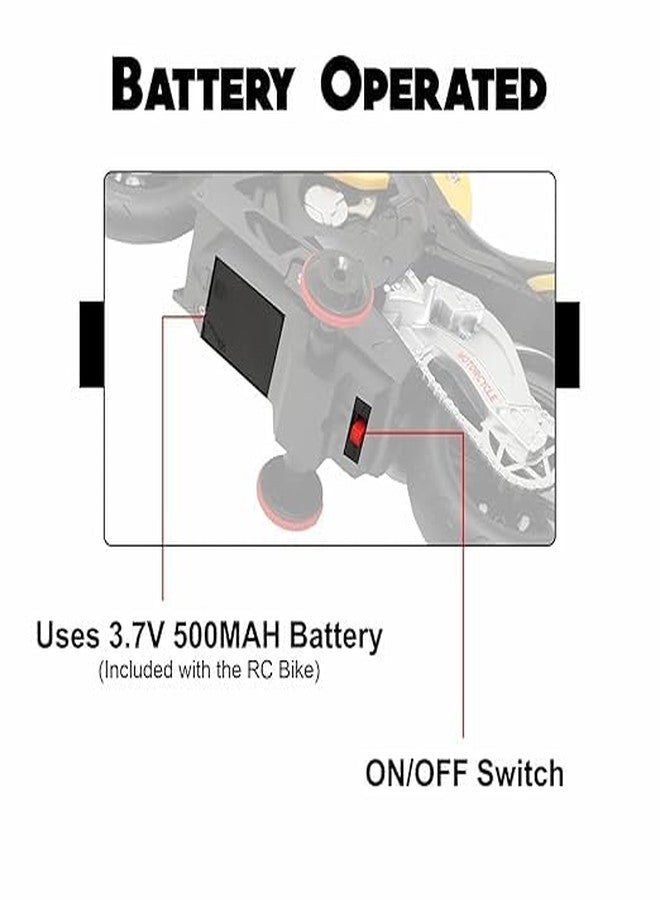 CERT 1:20 Scale Remote Control Rechargeable Motorbike Toys for Boys, 360° Spinning Action Performing Racing Bike Toy with Light & Sound Function for Boys Girls 4-12 Years-Multi Color - Image 5