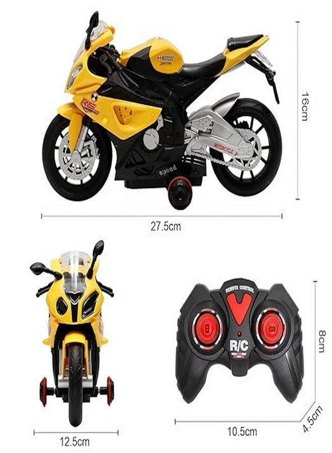CERT 1:20 Scale Remote Control Rechargeable Motorbike Toys for Boys, 360° Spinning Action Performing Racing Bike Toy with Light & Sound Function for Boys Girls 4-12 Years-Multi Color - Image 2