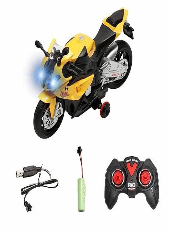 CERT 1:20 Scale Remote Control Rechargeable Motorbike Toys for Boys, 360° Spinning Action Performing Racing Bike Toy with Light & Sound Function for Boys Girls 4-12 Years-Multi Color - Image 1