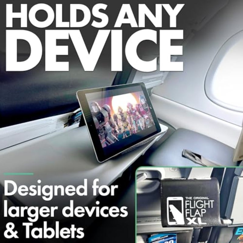 Airplane Tablet Holder, Flexible Cell Phone and Tablet Holder 12x7", Folding Cellphone Stand for Desk, Kindle, Bed, Airplane Gadgets Long Travel Essentials - Image 4