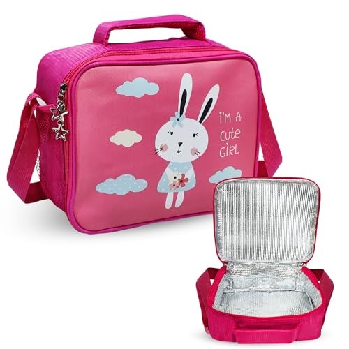 FunBlast Lunch Bag for Women – Rectangle Shaped Multi-Purpose Insulated Travel Lunch Bag for Office, Lunch Box Carrying Bag for Women, Tiffin, Storage Bag for Lunch Box (Cute Girl) - Image 1
