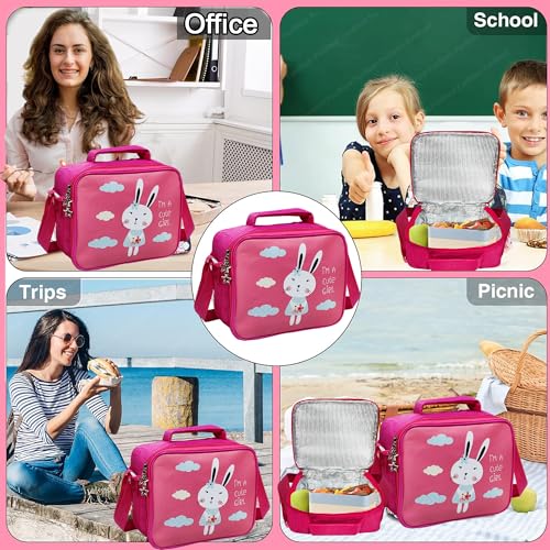 FunBlast Lunch Bag for Women – Rectangle Shaped Multi-Purpose Insulated Travel Lunch Bag for Office, Lunch Box Carrying Bag for Women, Tiffin, Storage Bag for Lunch Box (Cute Girl) - Image 5