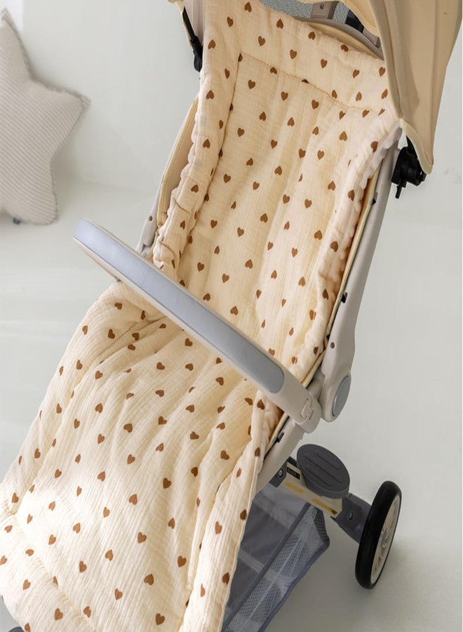 SONARIN Warm Baby Stroller Seat Liner,Soft Thick Pushchair Seat Liner Baby Stroller Cushion Seat Insert Pad Universal for Pushchair Pram Buggy Car Seat High Chair(Heart) - Image 2