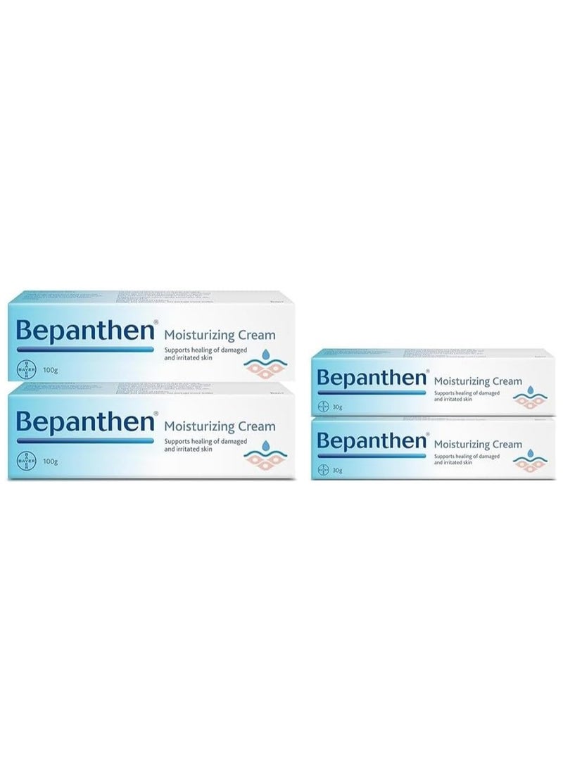 Bepanthen Skin Moisturizing Cream 100G 2PCS + 30G 2PCS  - Image 1