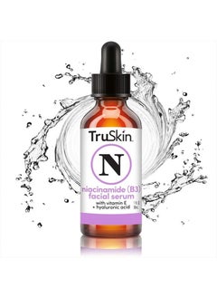 TruSkin Naturals TruSkin B3 Niacinamide Serum for Face, Anti-Aging Blend with Hyaluronic Acid, Vitamin E, Organic Aloe and Avocado Oil, Best for Hyperpigmentation Treatment, Pore Minimizer, 1 fl oz  - Image 2