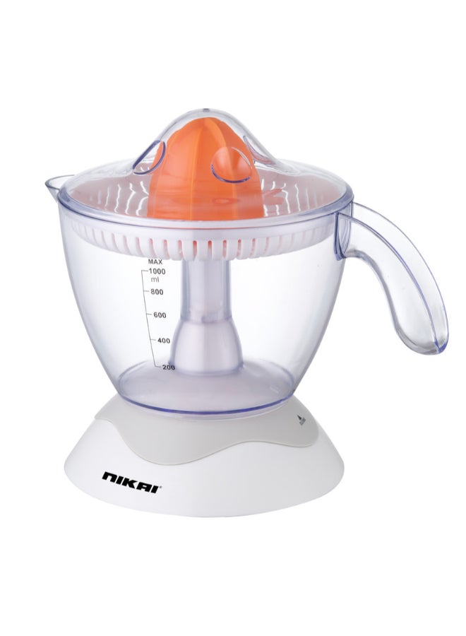 NIKAI Electric Citrus Juicer With Bi-Direction Movement 1 L 30 W NJ100C White - Image 1