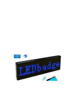 GULFLINK Flashing LED Name Badge APP Control LED Name Plate Magnetic Pin Badge Digital Programmable LED Name Badge.  - Image 1