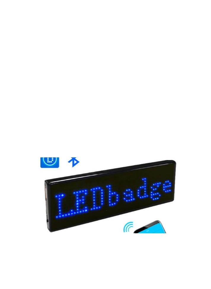 GULFLINK - Flashing LED Name Badge APP Control LED Name Plate Magnetic Pin Badge Digital Programmable LED Name Badge. - Image 1