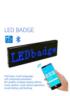 GULFLINK Flashing LED Name Badge APP Control LED Name Plate Magnetic Pin Badge Digital Programmable LED Name Badge.  - Image 4