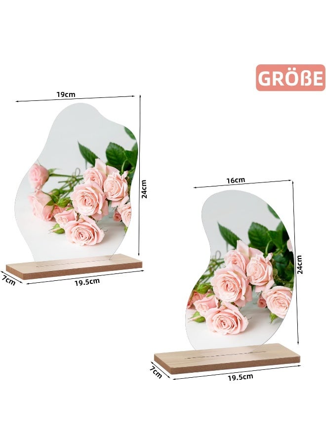 TPGP Pack Of 2 Acrylic Make-Up Mirrors - Image 2